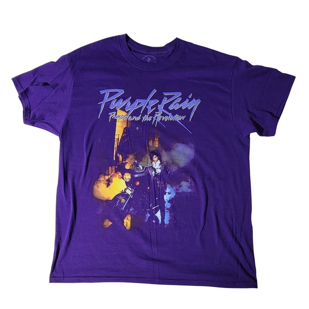 Prince Purple Rain Graphic T-Shirt Mens XL‎ The Prince Estate Official Purple